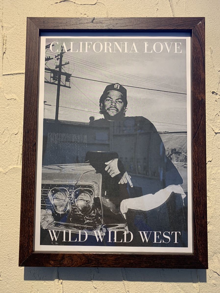 ICE CUBE NWA B5 ポスター 額付 送料込 California ギャングスタ_画像1