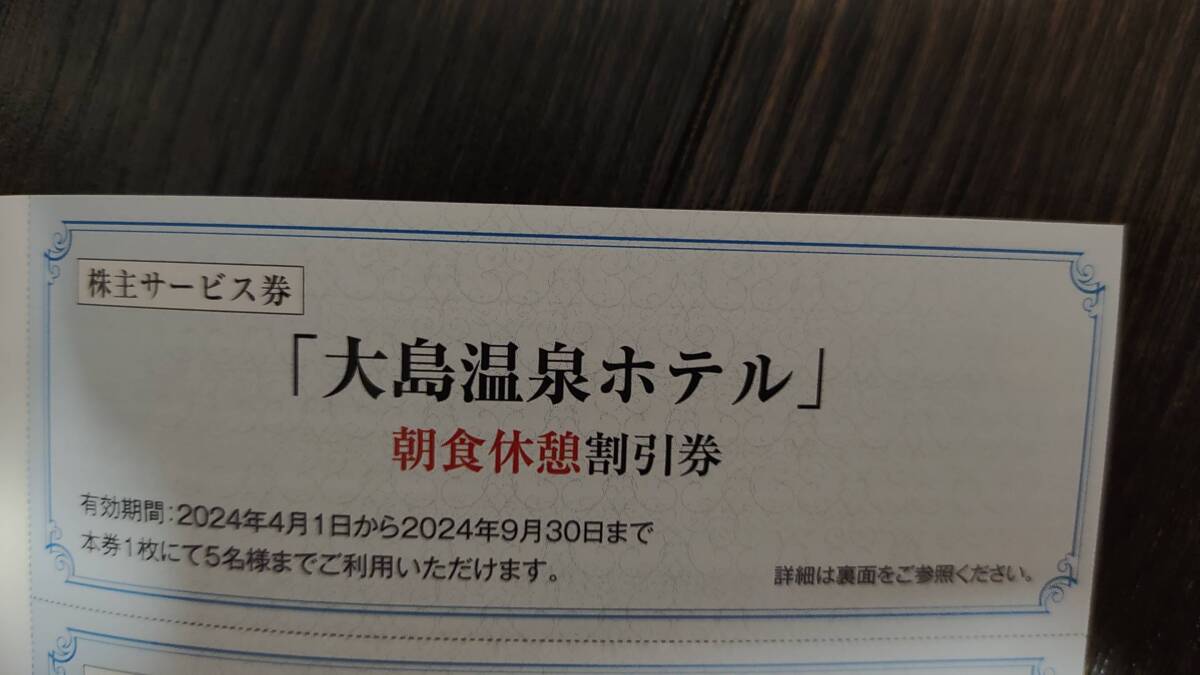 最新!東海汽船 株主優待券(株主乗船割引券)4枚＋おまけ色々 送料84円より 2024年4月から9月迄 の画像5