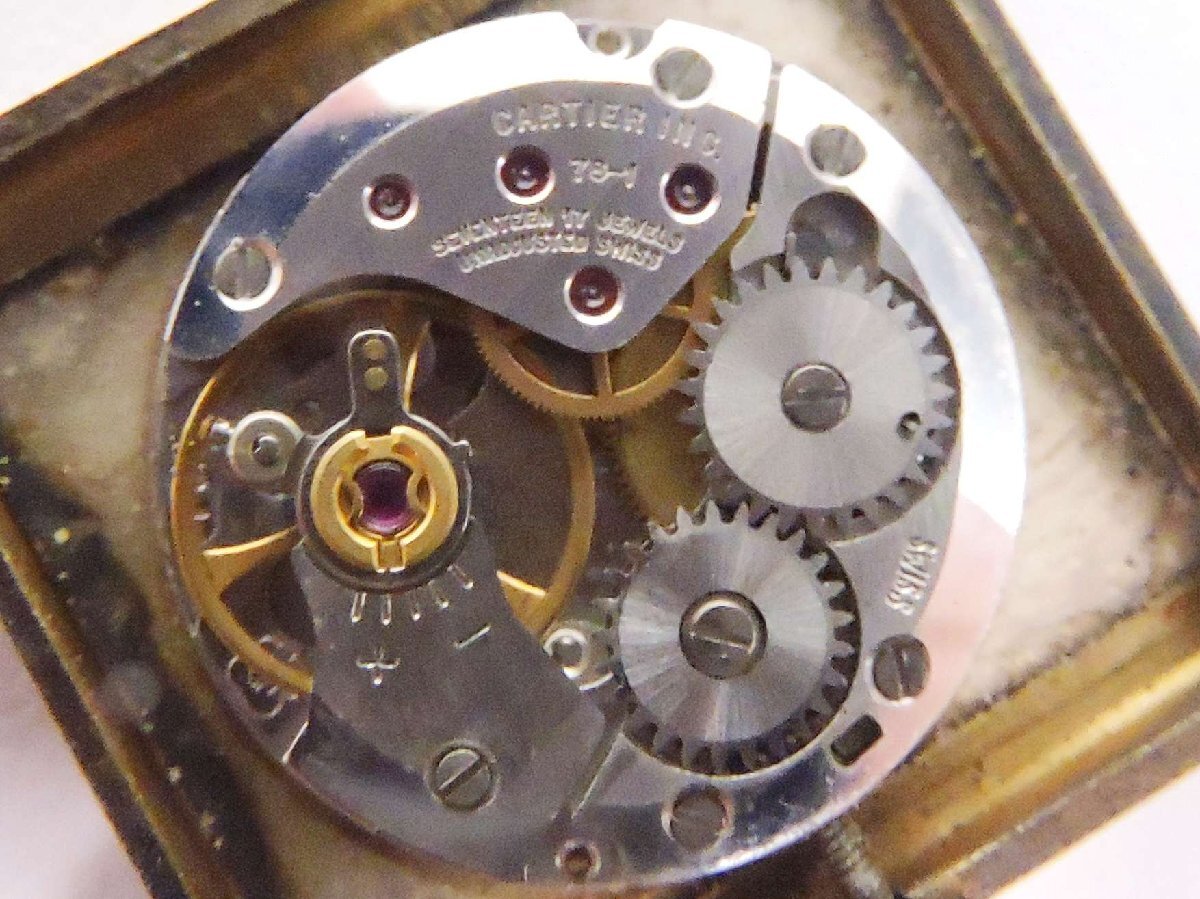 CARTIER カルティエ MUST TANK マストタンクLM 手巻 Cal.78-1 (ETA Cal.2512-1) 腕時計 シルバー925 不動品の画像3
