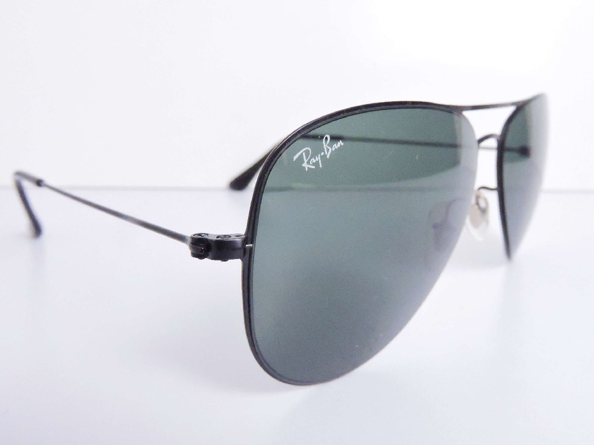 正規品 レイバン Ray-Ban サングラス RB3513 アビエーター FLAT METAL 153/71 58□15 3N ティアドロップ イタリア製 ケース付き_画像1