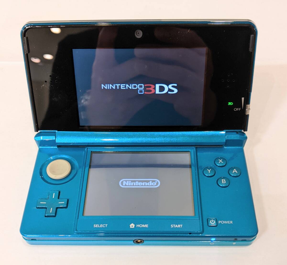 【10958】Nintendo 任天堂 ニンテンドー 3DS アクアブルー 動作〇 初期化済 ゲーム機 本体 家庭用 携帯用 ゲーム おもちゃ_画像8