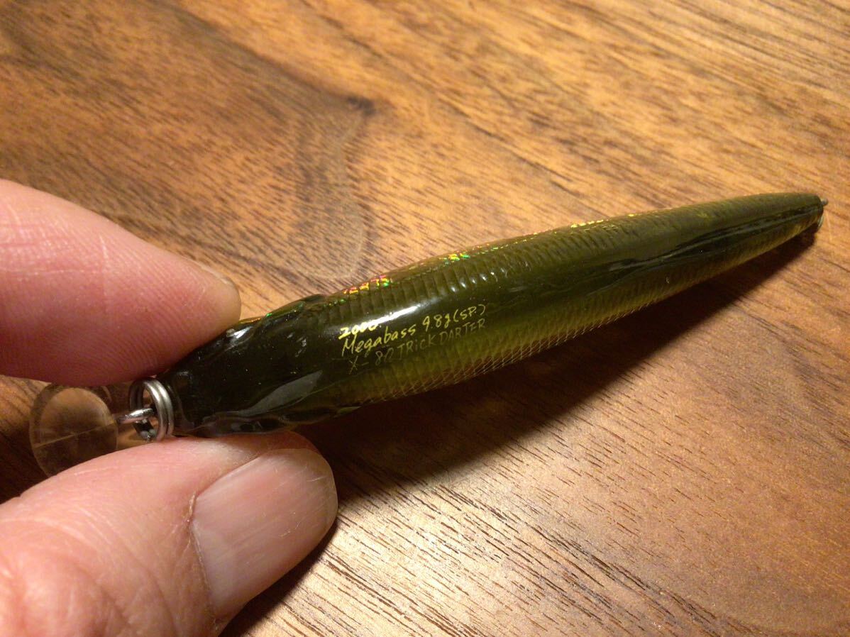 Q★美品★Megabass メガバス X-80 Trick Darter X-80トリックダーター エックスハチマル トリックダーター「GGモスバックGシャッド」ミノー_画像3