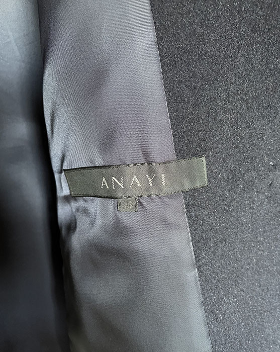 アナイ ANAYI ジャケット 日本製 36 濃紺 ネイビー系 アンゴラウール ７号〜９号 formal / USED美品_画像8