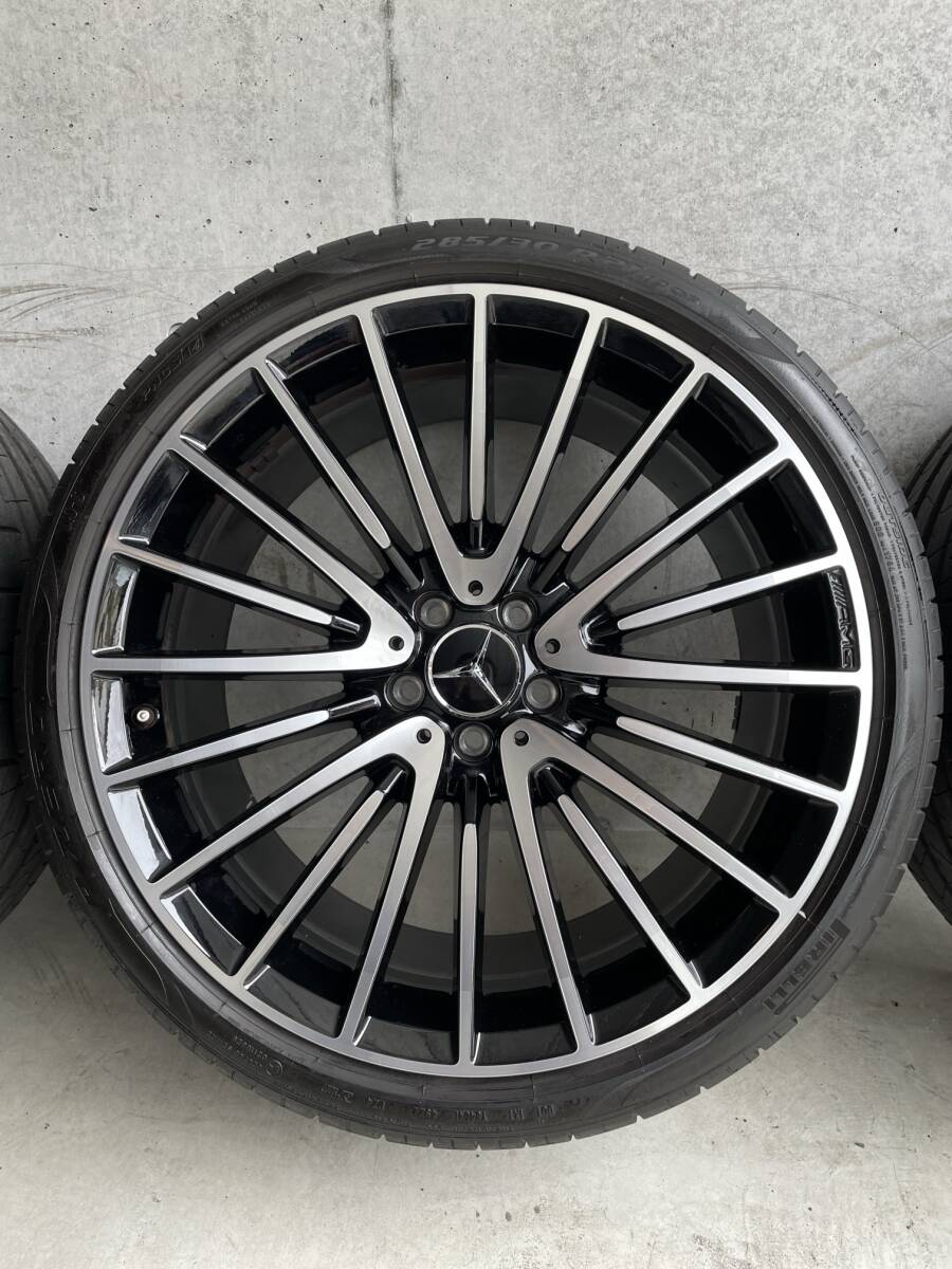 メルセデスベンツ SクラスW223 純正AMG 21インチ PIRELLI P-ZEROタイヤホイールセット 1000K走行外し美品 W222 S580 S500 S450 S65 S63他の画像3