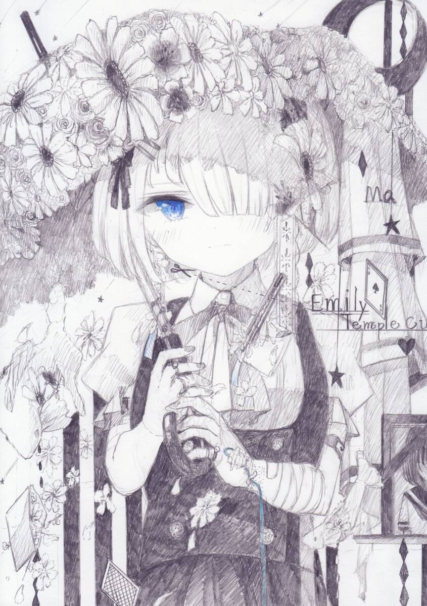 *A4 original hand-drawn illustrations *[emi Lee ]