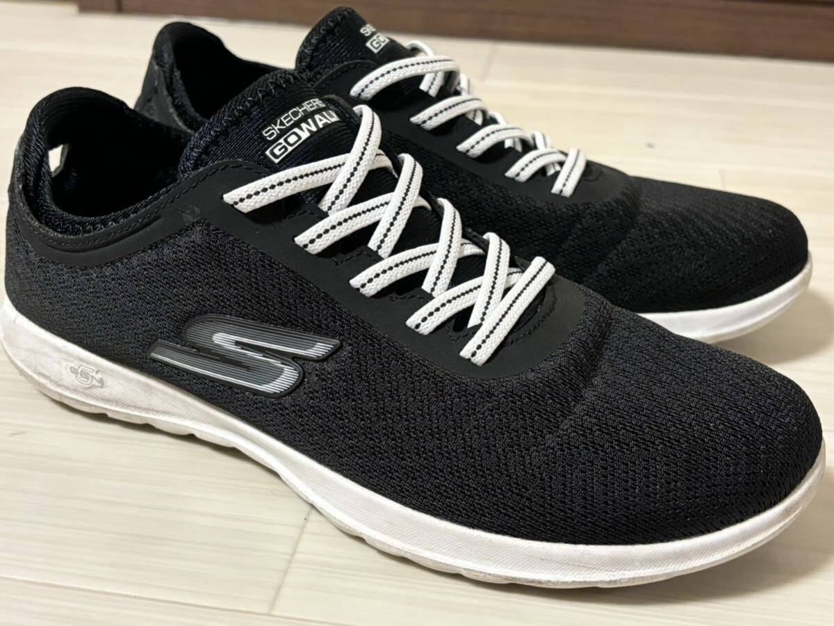 ◎ SKECHERS QUICK-FIT GO WALK スケッチャーズ メンズ レディース 男女可 ウォーキングシューズ スニーカー 24.5cm US7.5 ブラック 黒_画像5