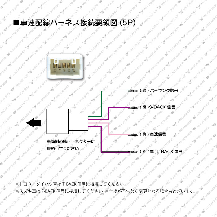 WO21S スズキ オーディオハーネス 20ピン 20P 車速 コネクター 5P 5ピン セット ステアリングリモコン エブリイ ワゴン H17.08～H27.02_画像4