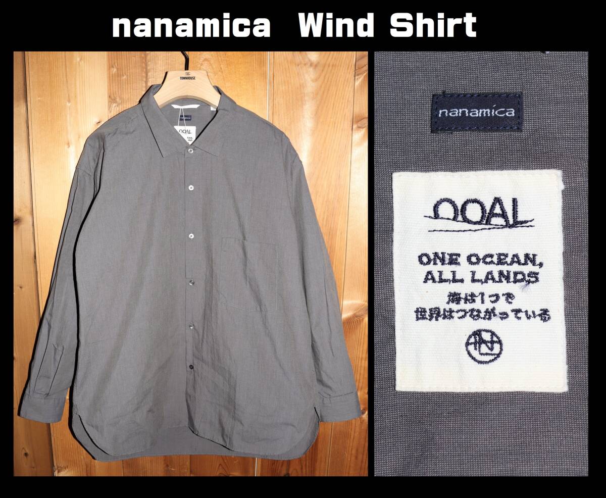 送料無料 即決【未使用】 nanamica ★ L/S Wind Shirt (XSサイズ) ★ ナナミカ ウィンド シャツ 税込定価2万9700円 SUGS313 日本製_画像1