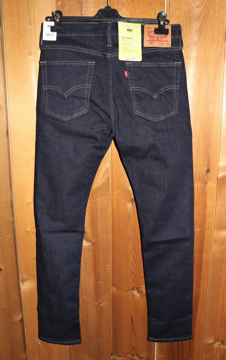 送料無料 特価即決 【未使用】 LEVI'S ★ 510 SKINNY ストレッチ デニム (W32/L32) ★ リーバイス スキニー 05510-0692 濃紺_画像3