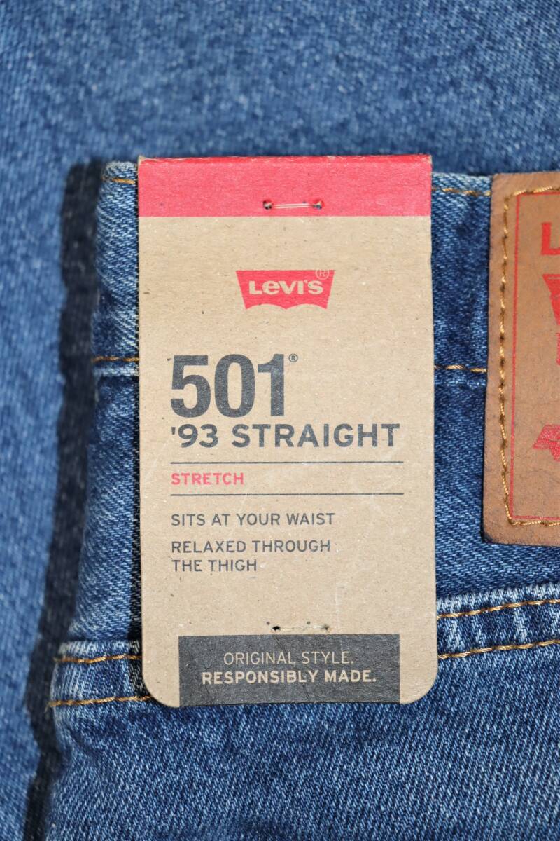 送料無料 即決 【未使用】 LEVI'S ★ 501 93 STRAIGHT デニム (W32/L32) ★ リーバイス ストレート 79830-0253 ビンテージ加工 ペンキ