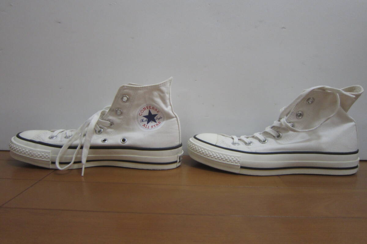 CONVERSE コンバース ALL STAR オールスター 8SHR HI ハイカットスニーカー 日本製 白 サイズ5 1/2(24.5㎝位) O2403D_画像4