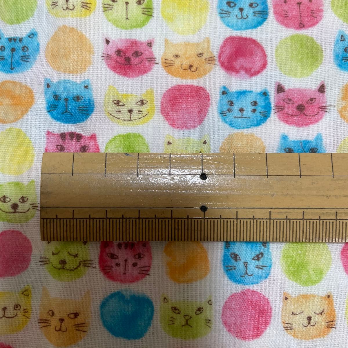 猫　ダブルガーゼ　生地　108 × 50