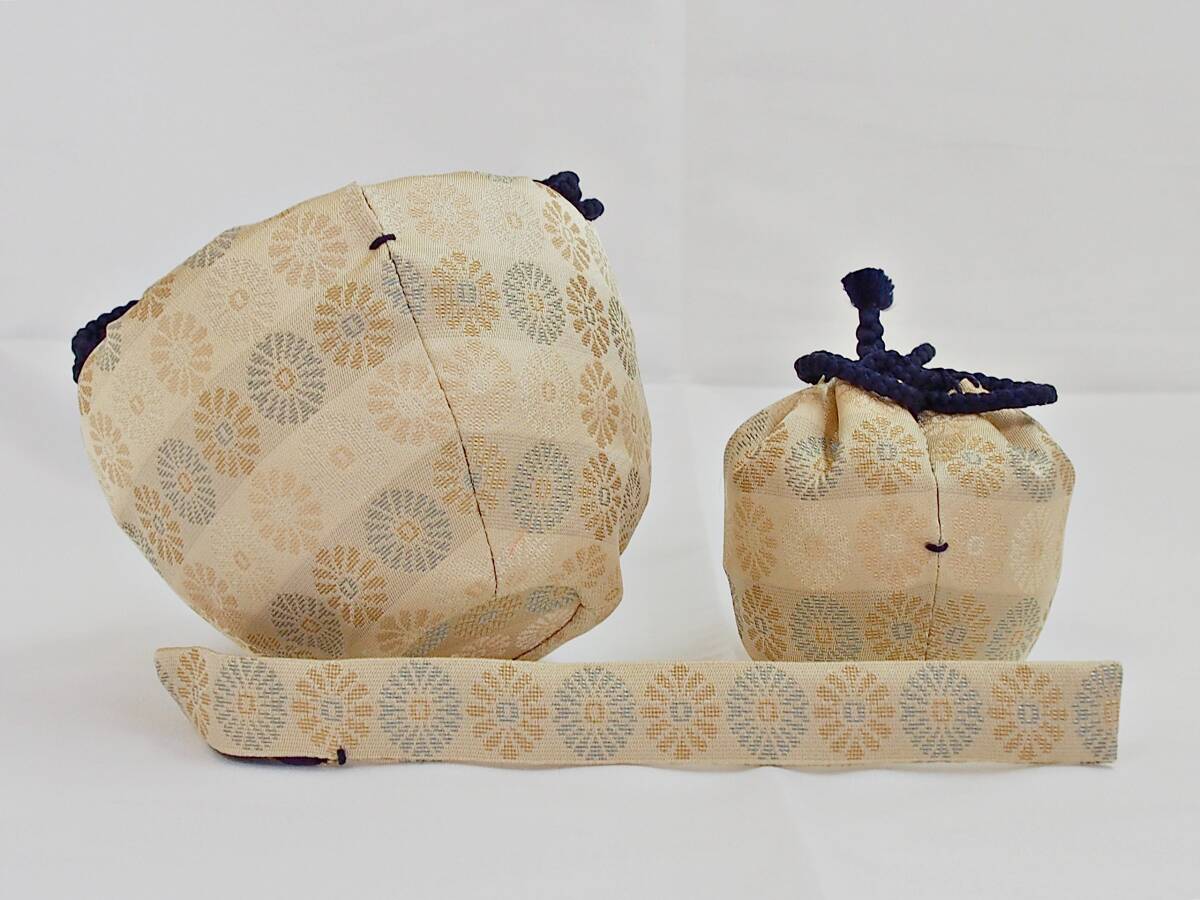 茶道具　仕覆　茶箱用　三つ組仕覆　いちご　名物裂写　正絹　新品_画像4