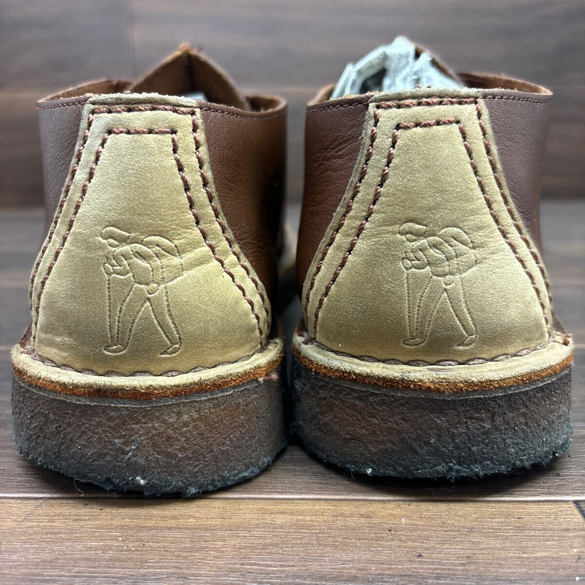 FK240305 D-48 CLARKS クラークス desert trek デザートトレック レザーシューズ カジュアルシューズ ブラウン メンズ 26cm_画像9