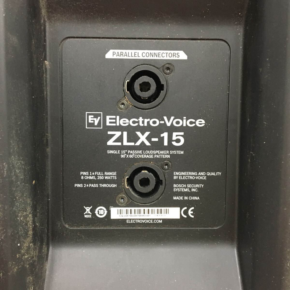 □B-902 Electro-Voice エレクトロボイス ZLX-15 パワードスピーカー 音響機器 音楽機器 ブラック ジャンク品_画像5