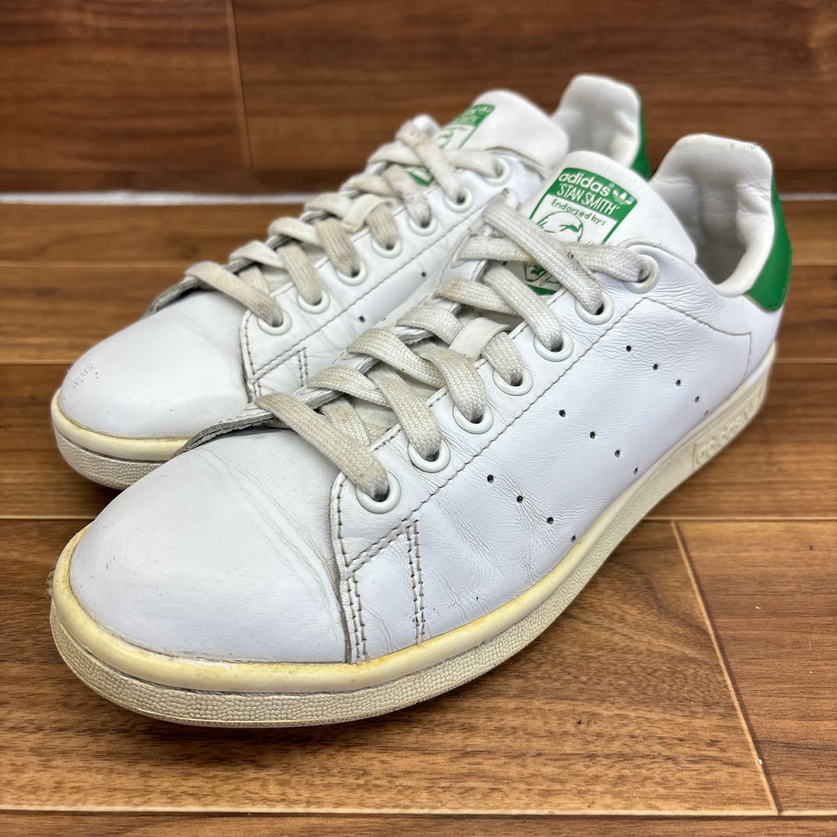 D-24 adidas アディダス STANSMITH スタンスミス カジュアルスニーカー ローカットスニーカー ホワイト メンズ 25cm_画像2