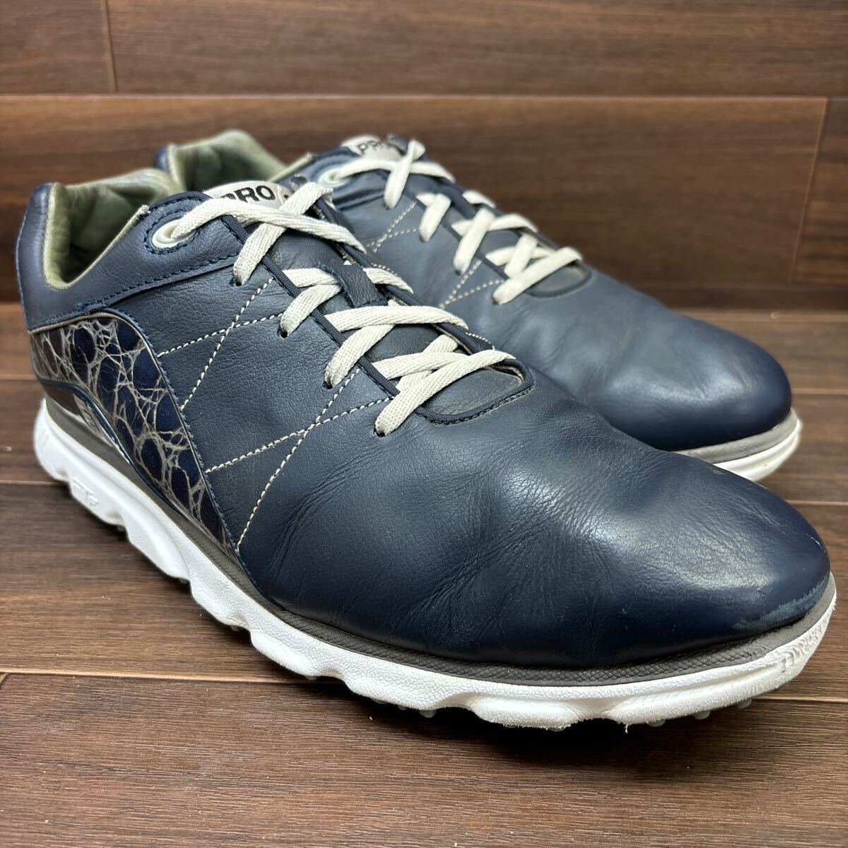 KT240305 D-52 FootJOY フットジョイ PRO SL スポーツシューズ カジュアルシューズ ウォーキングシューズ ネイビー メンズ 27cm_画像1