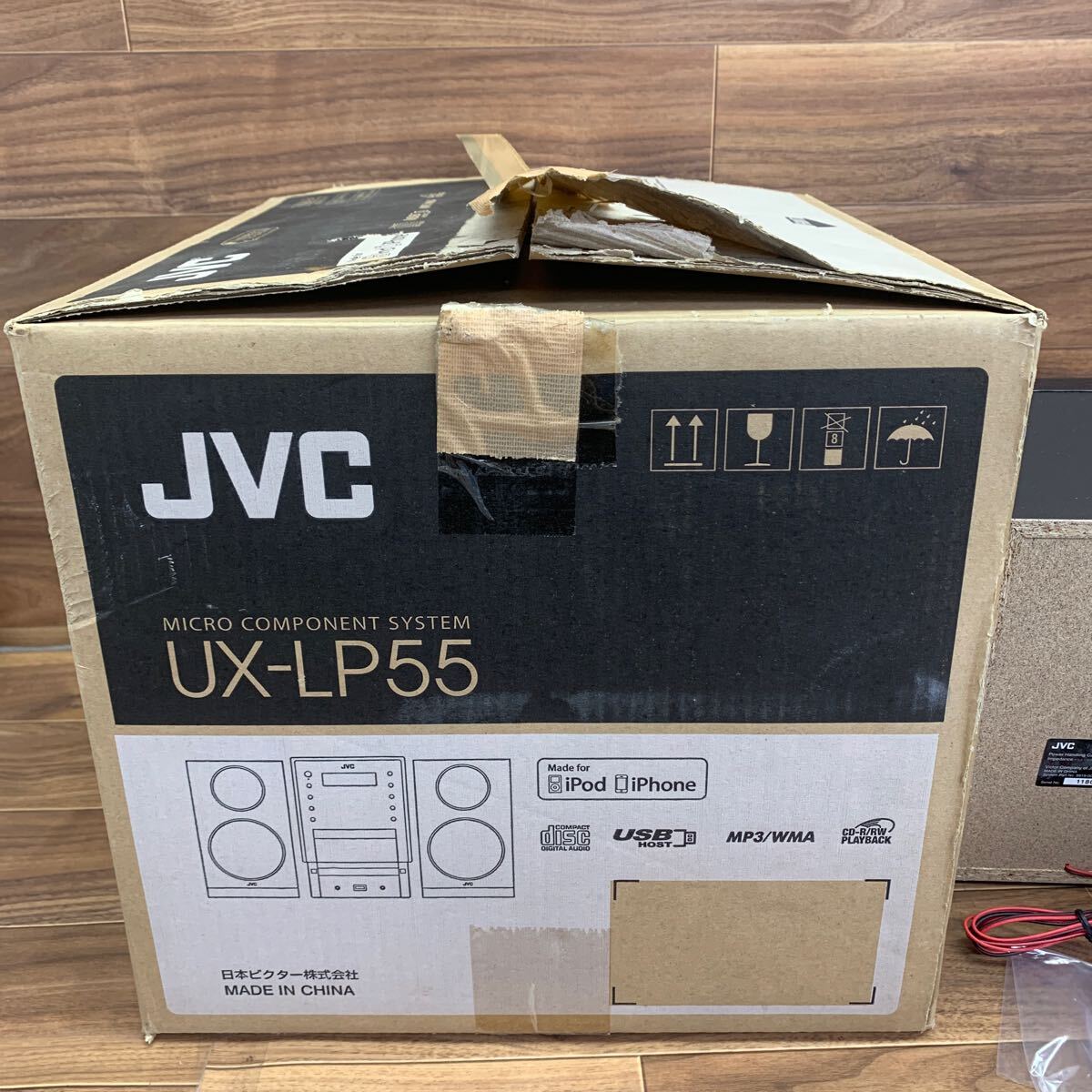 ◆E-217 未使用品 Victor ビクター JVC UX-LP55-B ブラック 音楽 機器 音響 説明書 リモコン コンポ iPod iPhone対応 通電動作確認済み の画像10