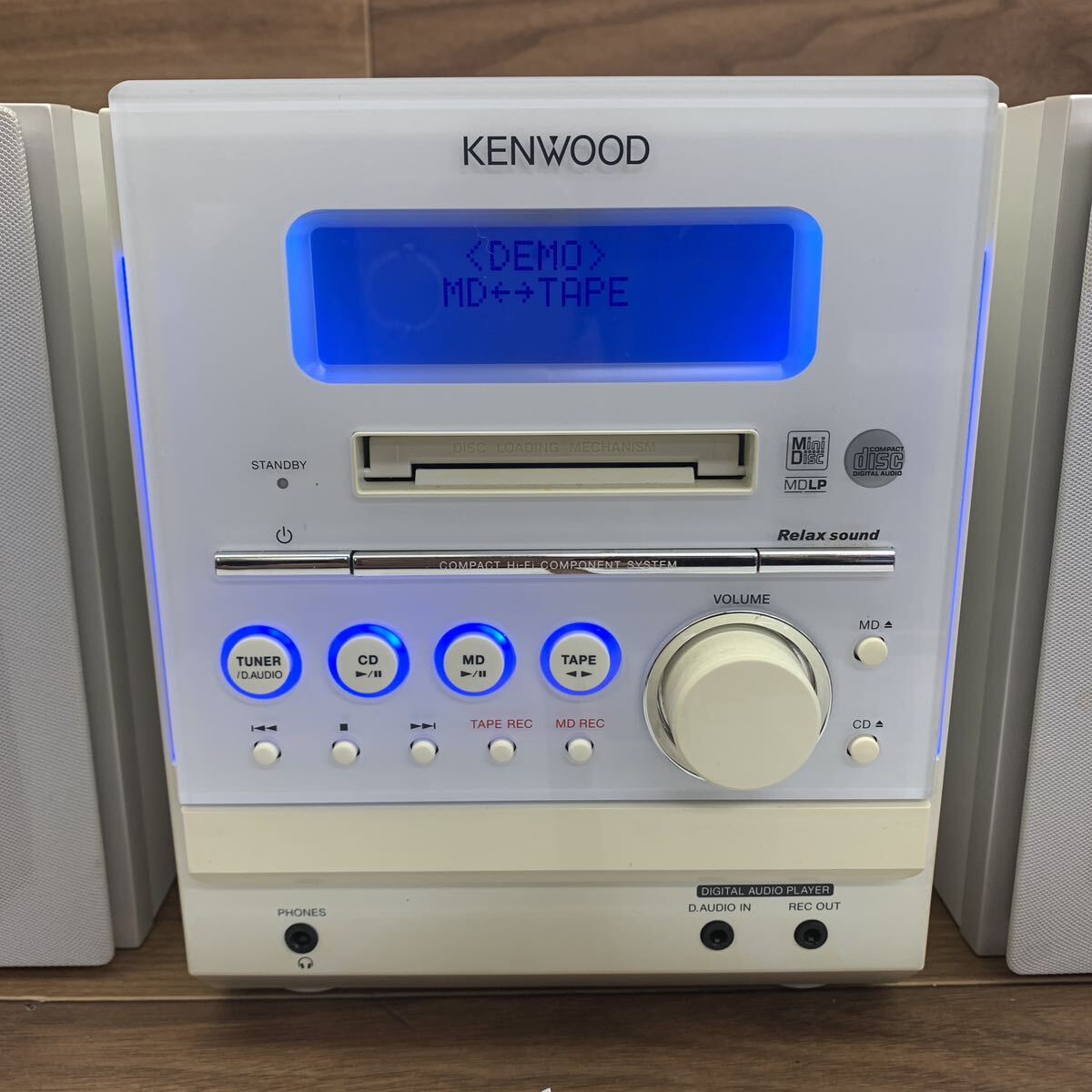 ◆E-220 KENWOOD ケンウッド コンパクトディスクステレオシステム CDコンポ RXD-SZ3MD 2weyスピーカーLS-SZ3-S-W コンポ 通電確認済みの画像2