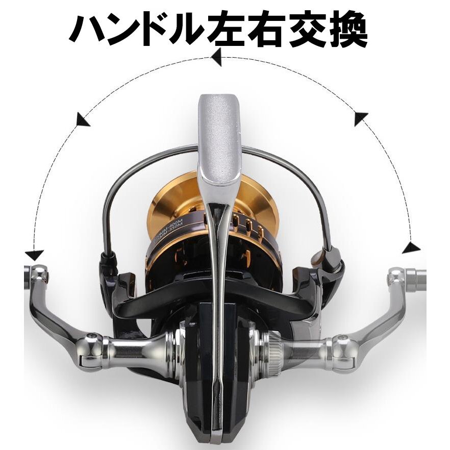 FR-353 【送料無料】フィッシング リール 遠投 スピニングリール 4500番 釣り 海水 淡水 ギア比:4.6：1 最大ドラグ力：12KG 5+1BB _画像5