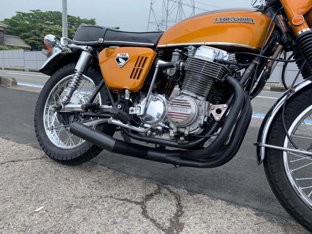 CB750K k0 k1 k2 k3 k4 k5 k6 k7 ショート管 ブラック マフラー CB750FOUR 国内生産の画像1