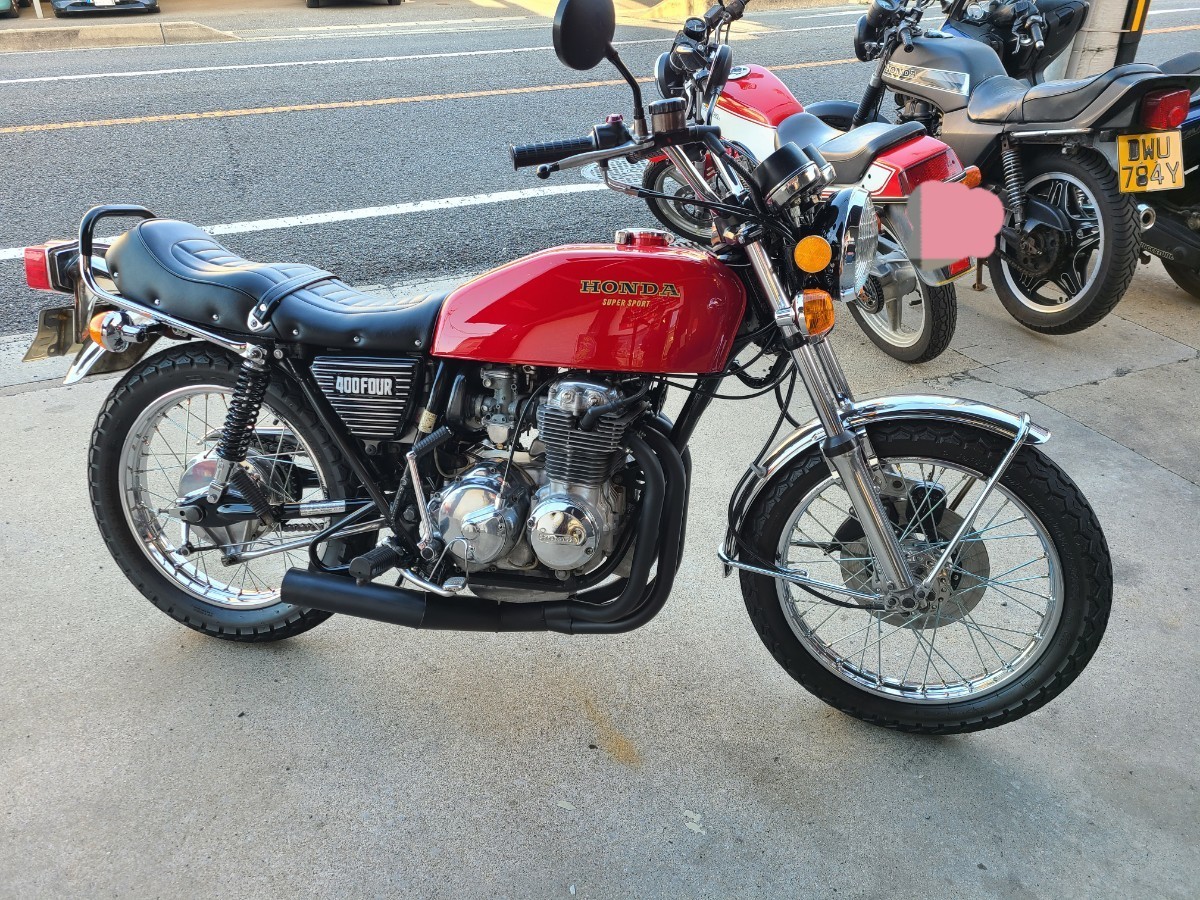 旧CB400F ショート管 ブラック マフラー ヨンフォア 398cc 408cc 国内生産_画像1