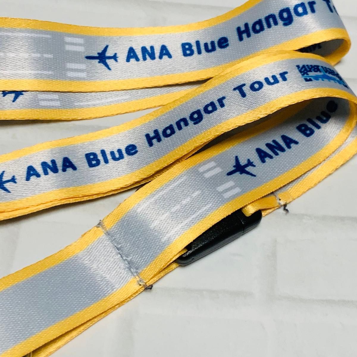 ANA 全日空 非売品 超美品 Blue Hangar Tour ネック ストラップ ブルー ハンガー ツアー  飛行機 見学 