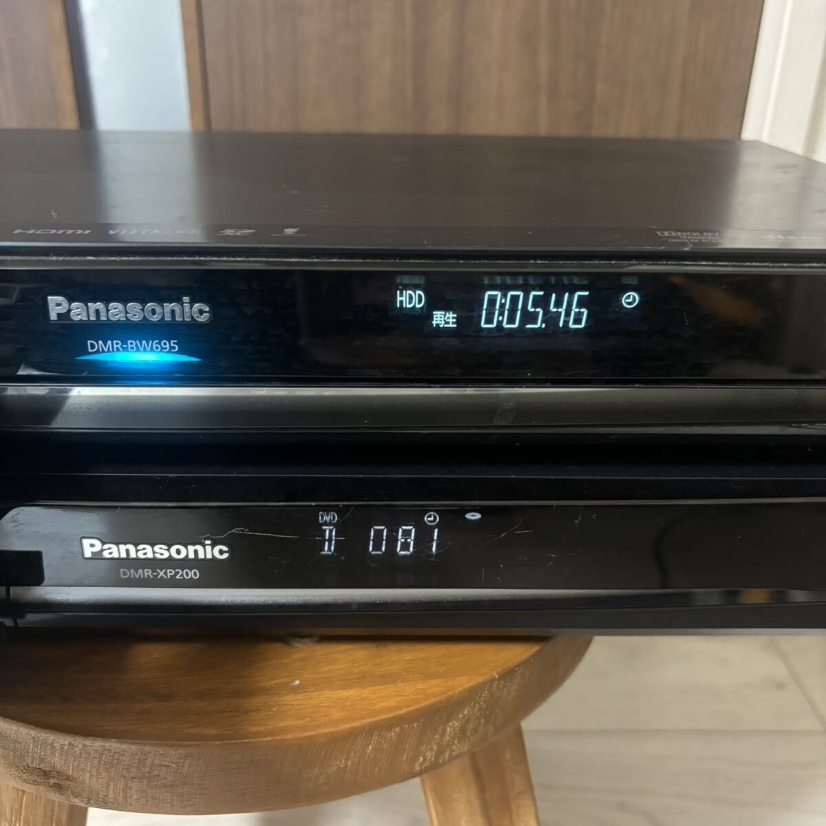Panasonic パナソニック BDレコーダー HDD ブルーレイディスクレコーダー DMR-BW695、DMR-XP200 通電確認_画像3