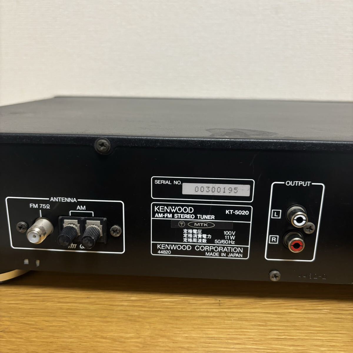 日本製KENWOOD AM -FM STEREO TUNER KT-5020 チューナー_画像5