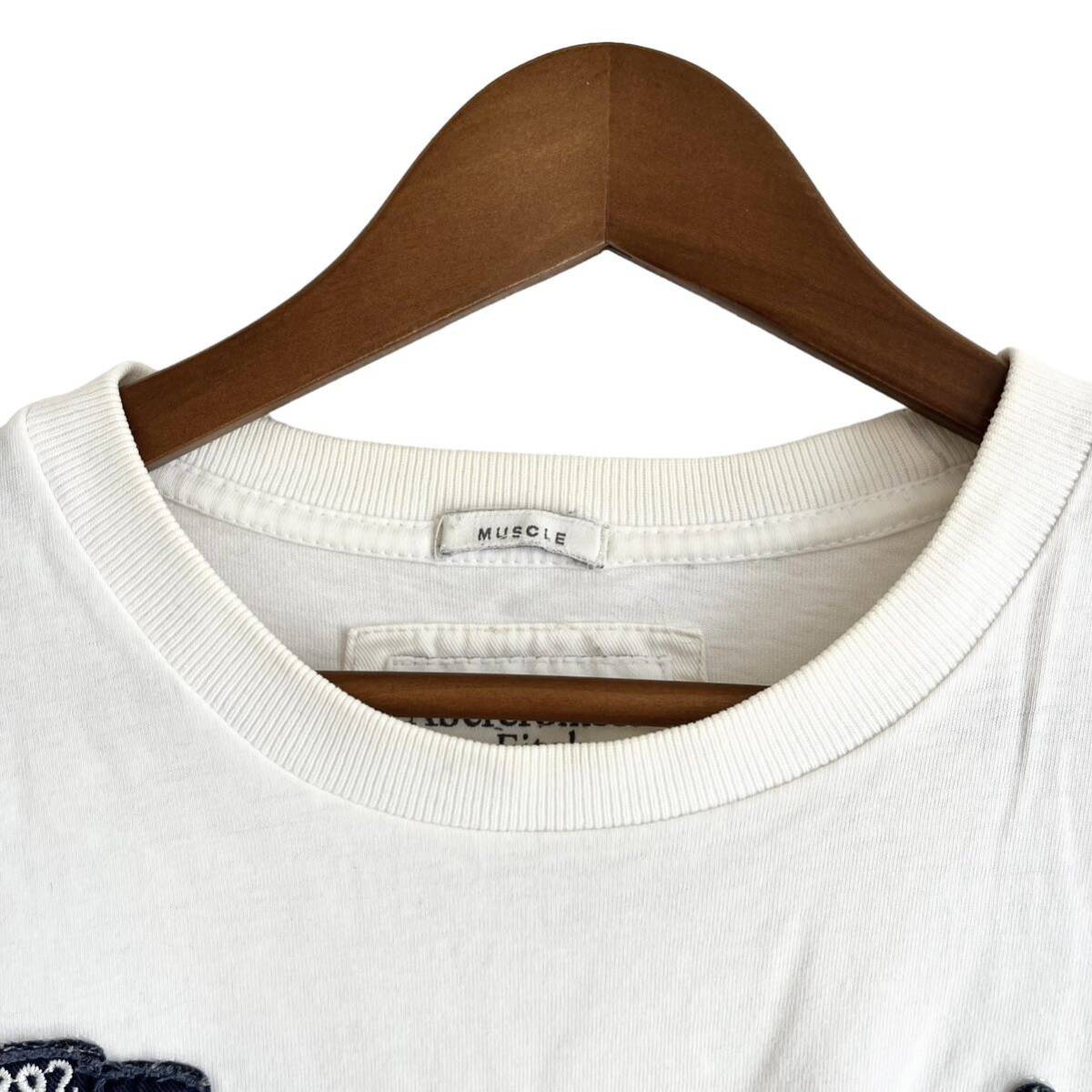 Abercrombie＆Fitch アバクロンビー&フィッチ メンズ ロンＴ 長袖Tシャツ S ホワイト プリント トップス Tシャツ _画像2