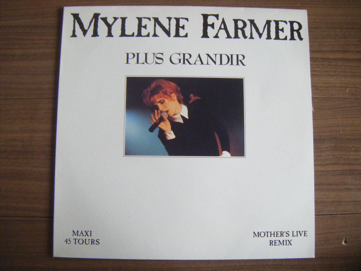 ★[仏原盤12Maxi] Mylene Farmer/Plus Grandir 初回1990年版美品/Picture Label/3 Version/45RPM/from En Concert/ミレーヌ・ファルメール_画像1