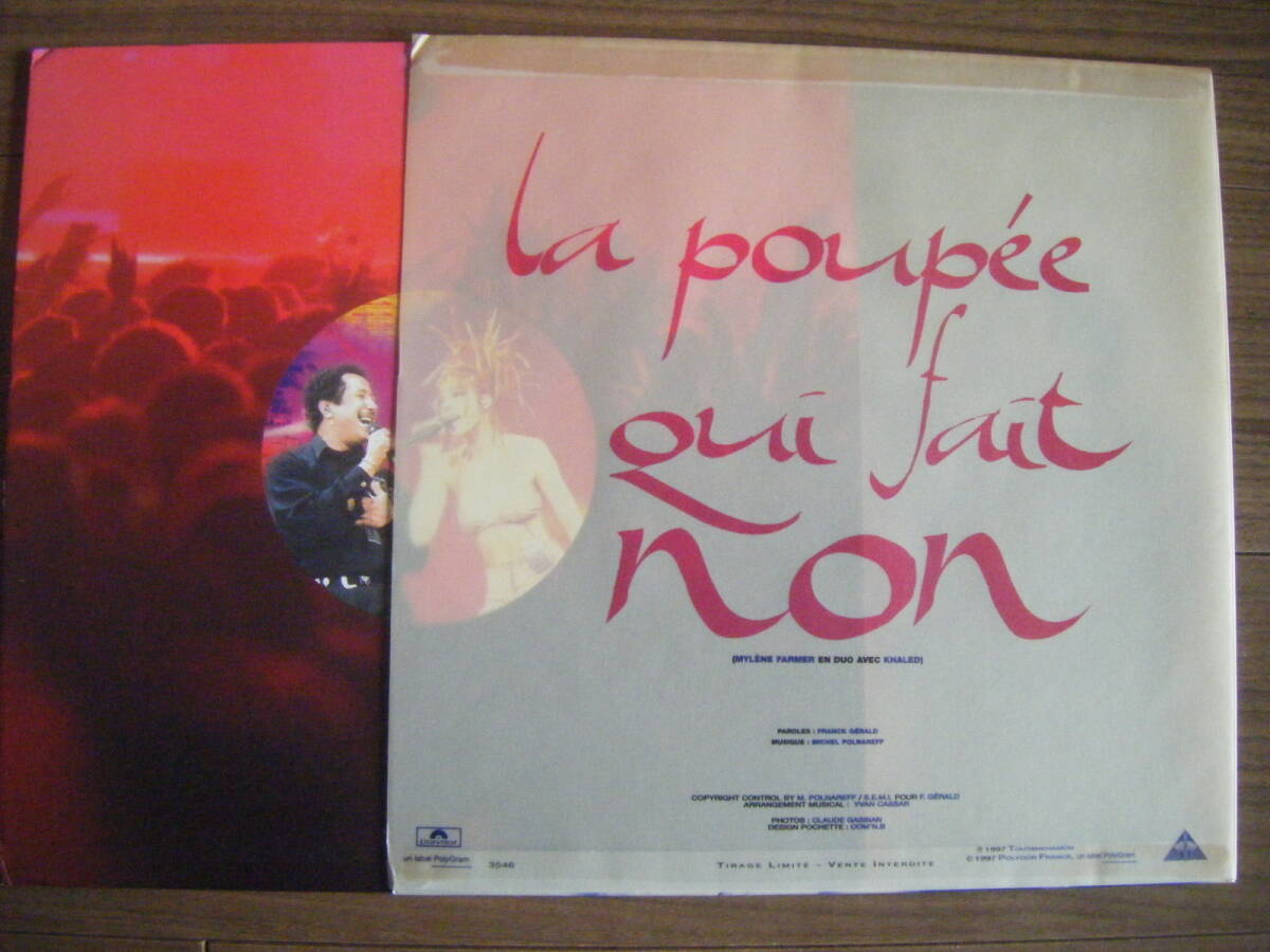 ★[激レアPromo] Mylene Farmer & Khaled/La Poupee Qui Fait Non (Live)/Limited Edition/LP Sized Gimmick JKT/ミレーヌ・ファルメール_画像2