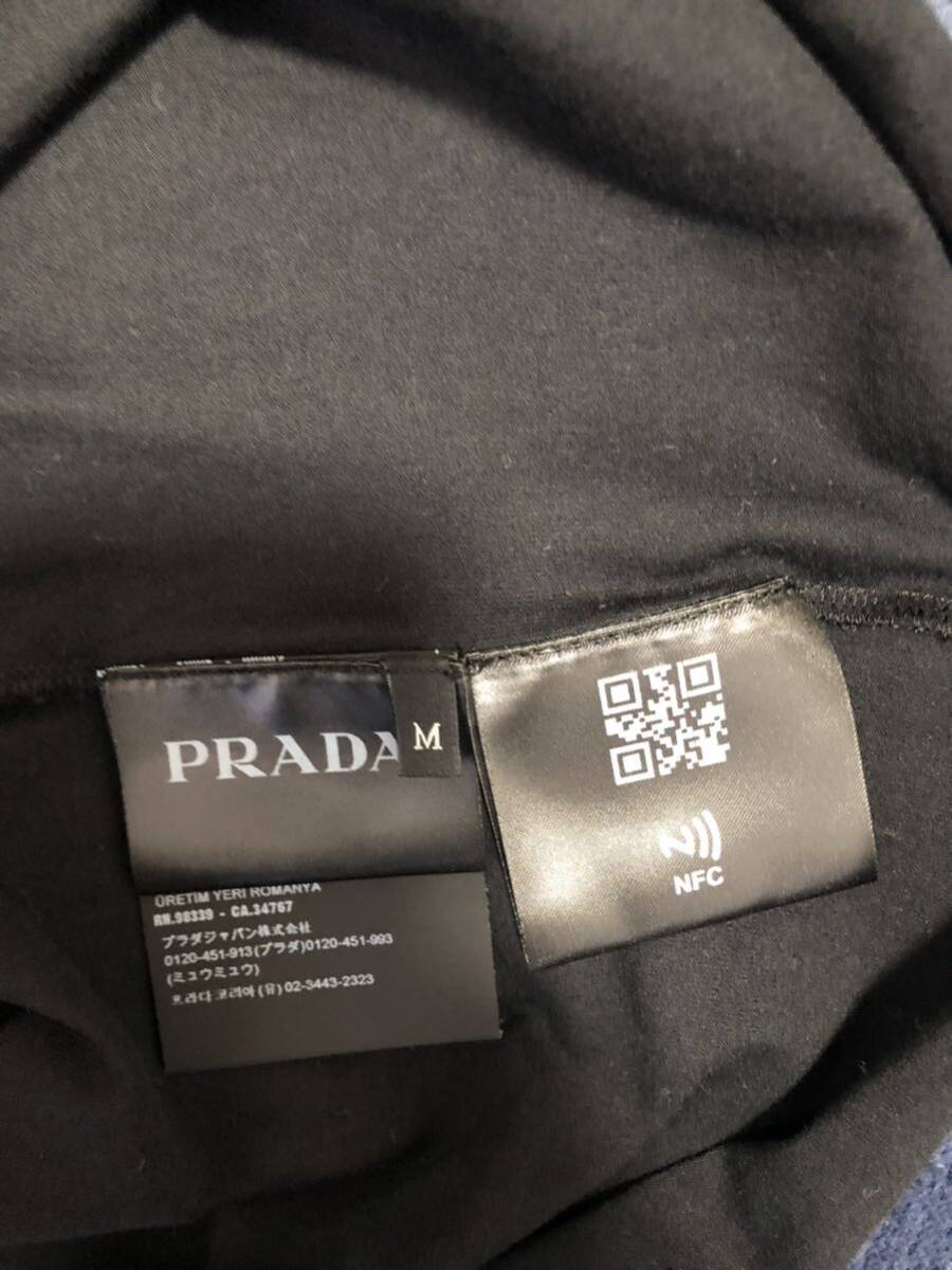 PRADA ロゴプリント ブラック Tシャツ M_画像6