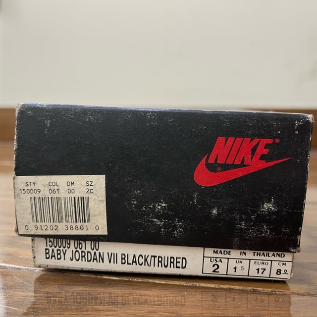 [ new goods unused goods ] dead stock that time thing original NIKE Nike BABY JORDAN baby Jordan box attaching 8cm sneakers black black 