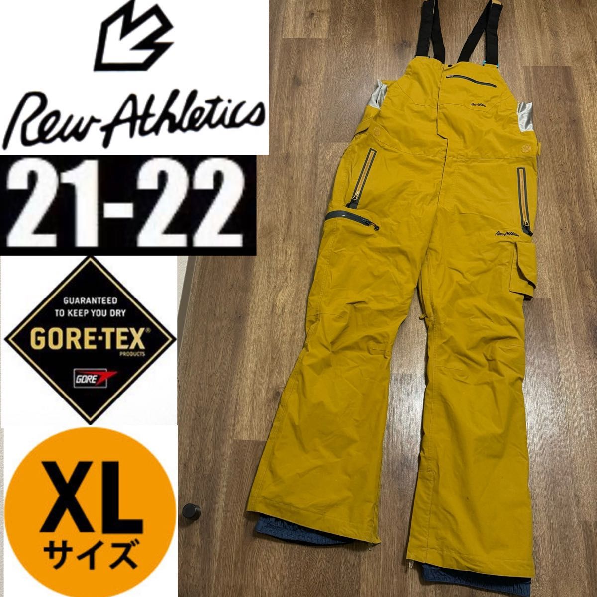 REW GORE-TEX ゴアテックス スノーボード スノボ メンズ パンツ ズボン ビブパンツ ビブ ビブパン XLサイズ XL