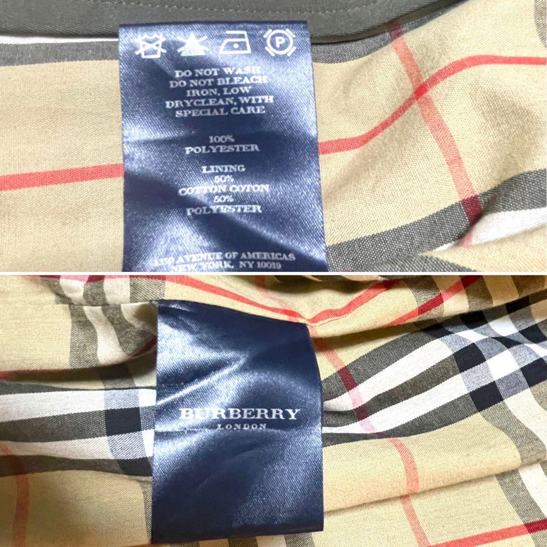 【美品】大きいサイズ BURBERRY　バーバリー　ステンカラーコート　ベルト付属　マキシ丈　 ノバチェック　カーキ　XL相当_画像10