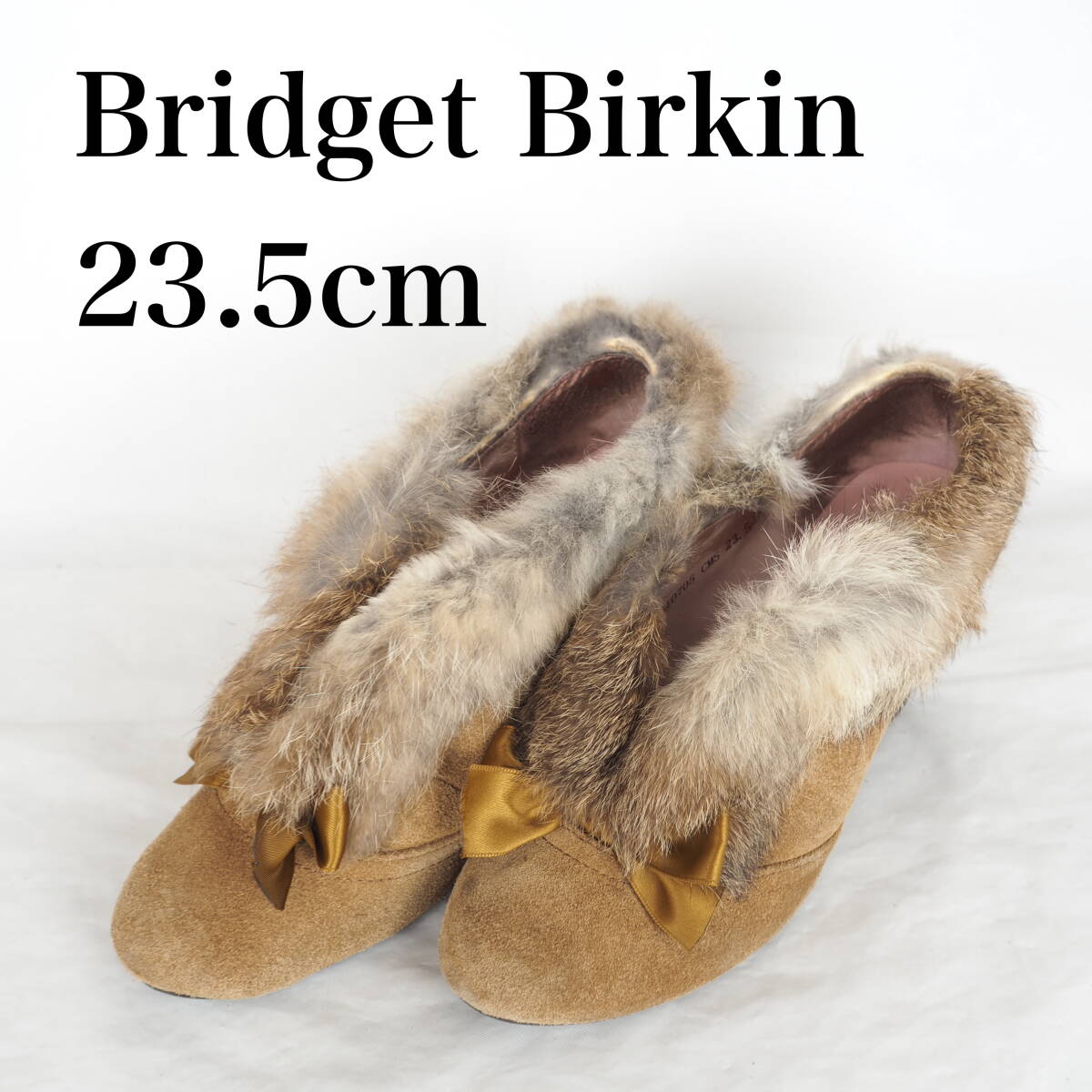 EB4903*Bridget Birkin*ブリジットバーキン*レディースショートブーツ*23.5cm*キャメル_画像1