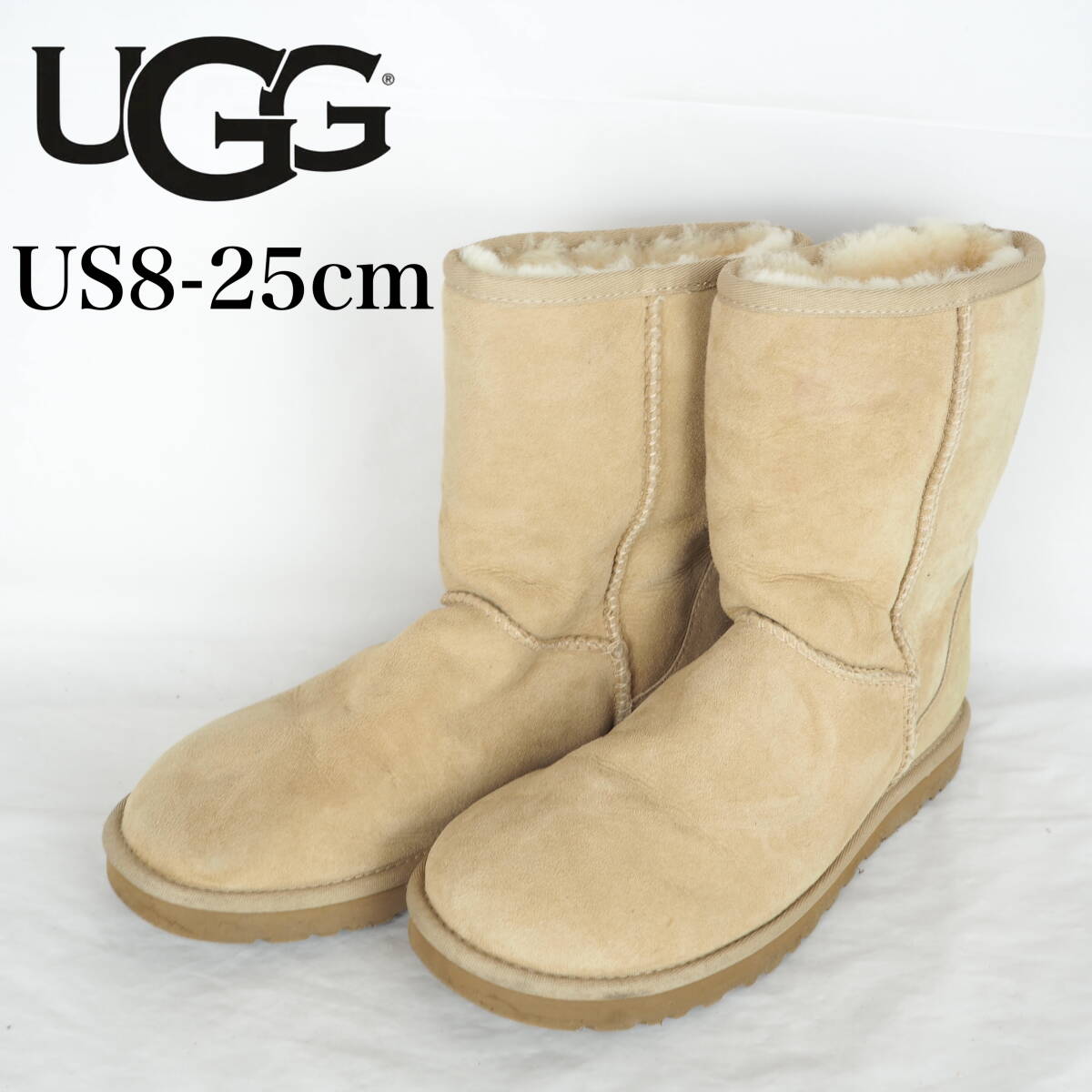 EB4926*UGG*アグ*レディースショートブーツ*US8-25cm*ベージュ_画像1