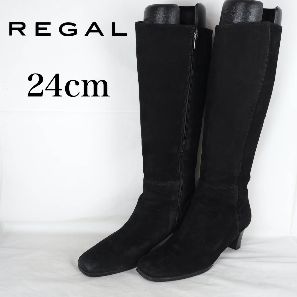 EB4965*REGAL* Reagal * lady's long boots *24cm* black 