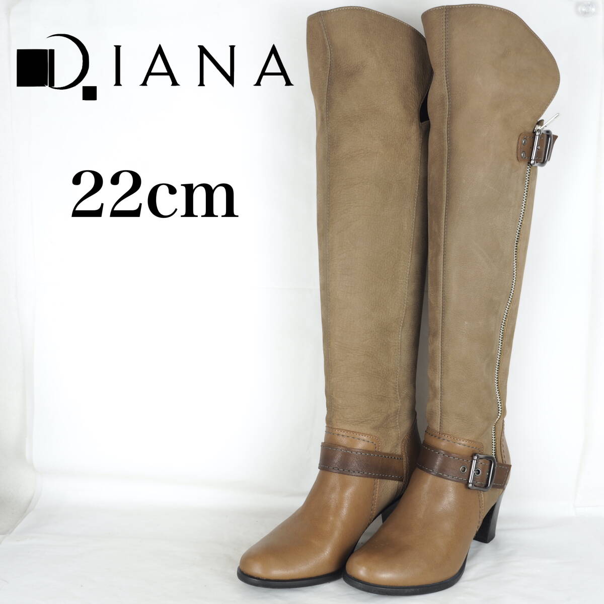 EB4955*DIANA* Diana * женский ботфорты *22cm* бежевый 