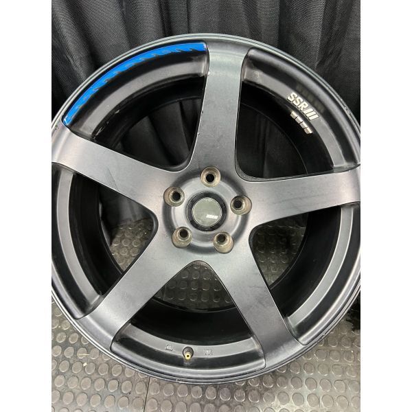 タナベ SSR GTV01/社外アルミホイール 19x9.5J 5穴 114.3 +45/+35 Φ73 4本SET◇中古 若干の傷,腐食あり◇RX-8 スカイライン等に◇手渡し可_画像2