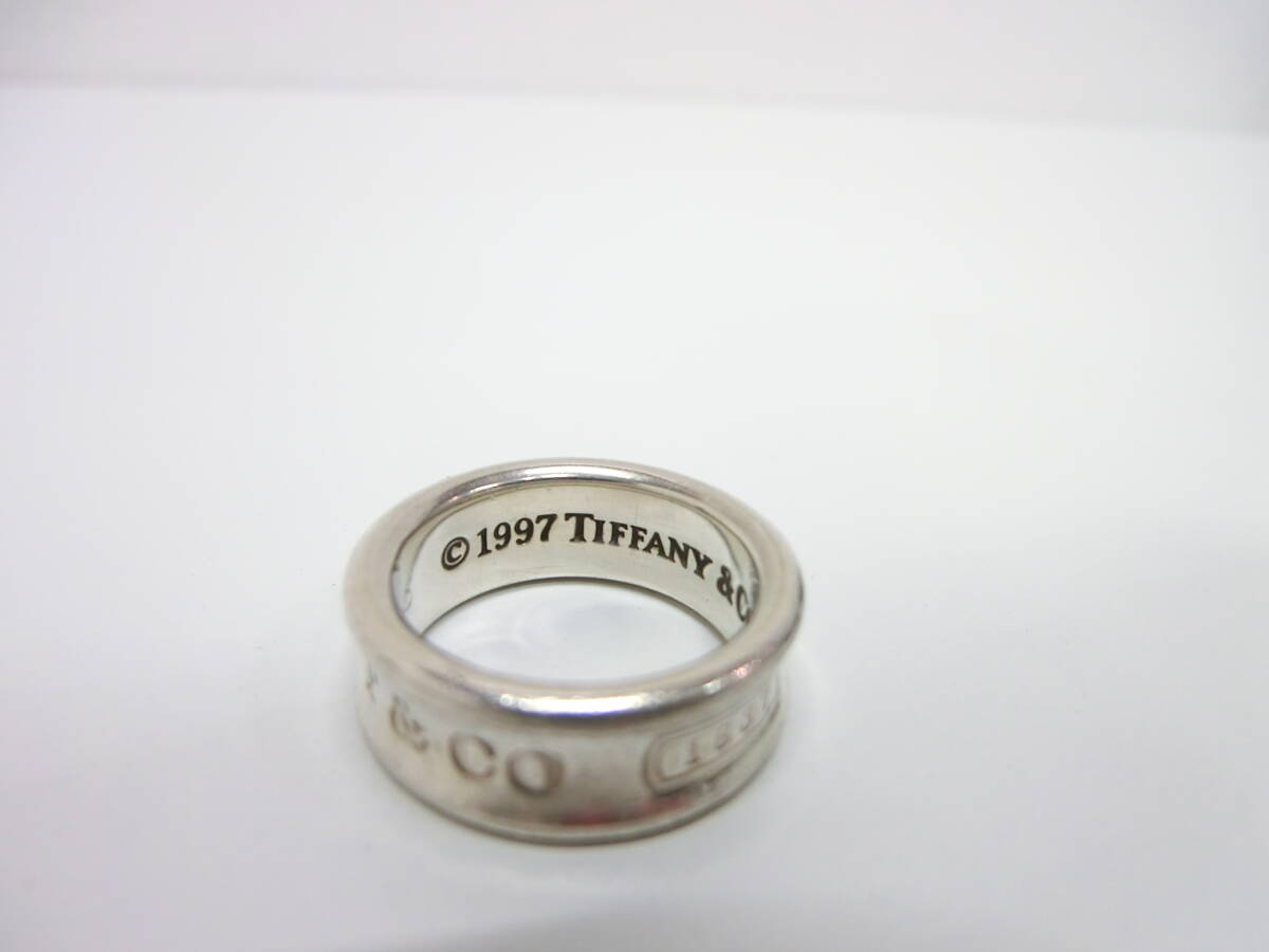 ブランド祭 アクセサリー祭 ティファニー ナローリング Sv925 約9号 指輪 シルバー silver 1837 1997 名前刻印有り T&CO Tiffany&Co. _画像5