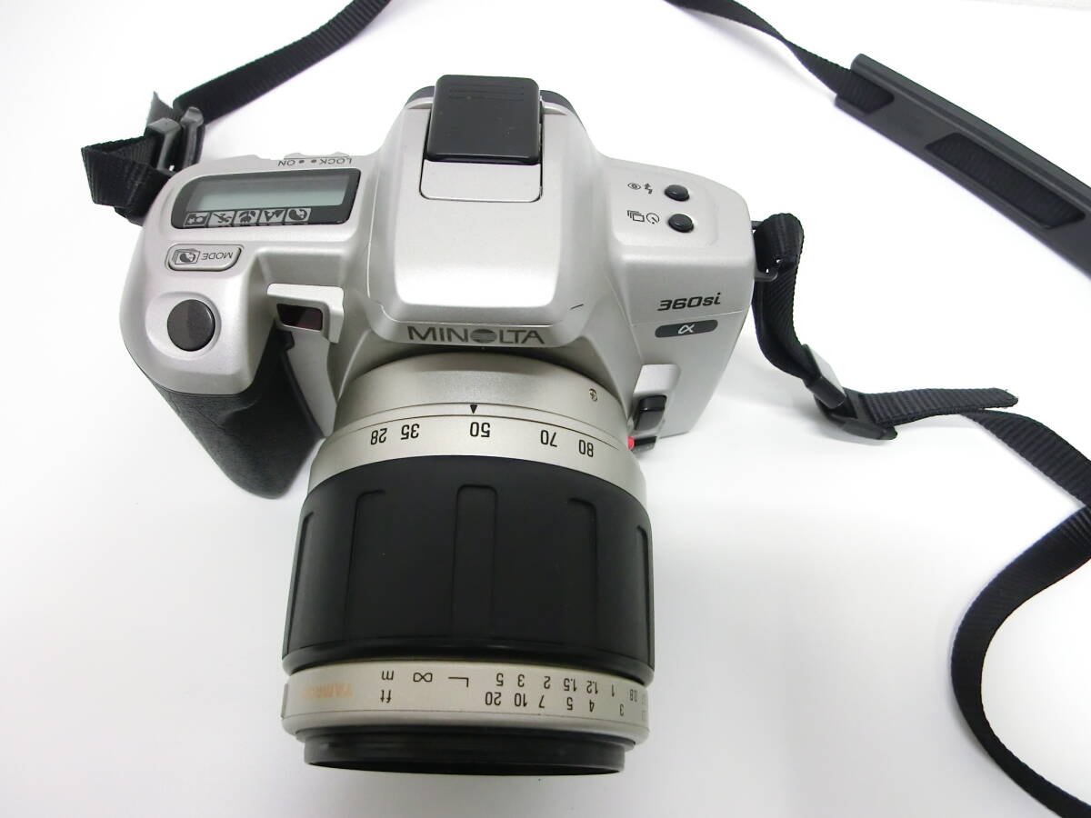 カメラ祭 ミノルタ α 360Si オートフォーカス フィルムカメラ タムロン レンズ 28-80mm 1:3.5-5.8 75-300mm カメラバッグ TAMRON MINOLTAの画像4