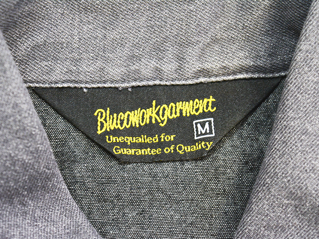 ハイクオリティーのワークウェア専門ブランド「BLUCO・ブルコ」のデニムワークシャツ(BK/M)UNCROWD アンクラウド EVILACT WESTRIDE_画像7