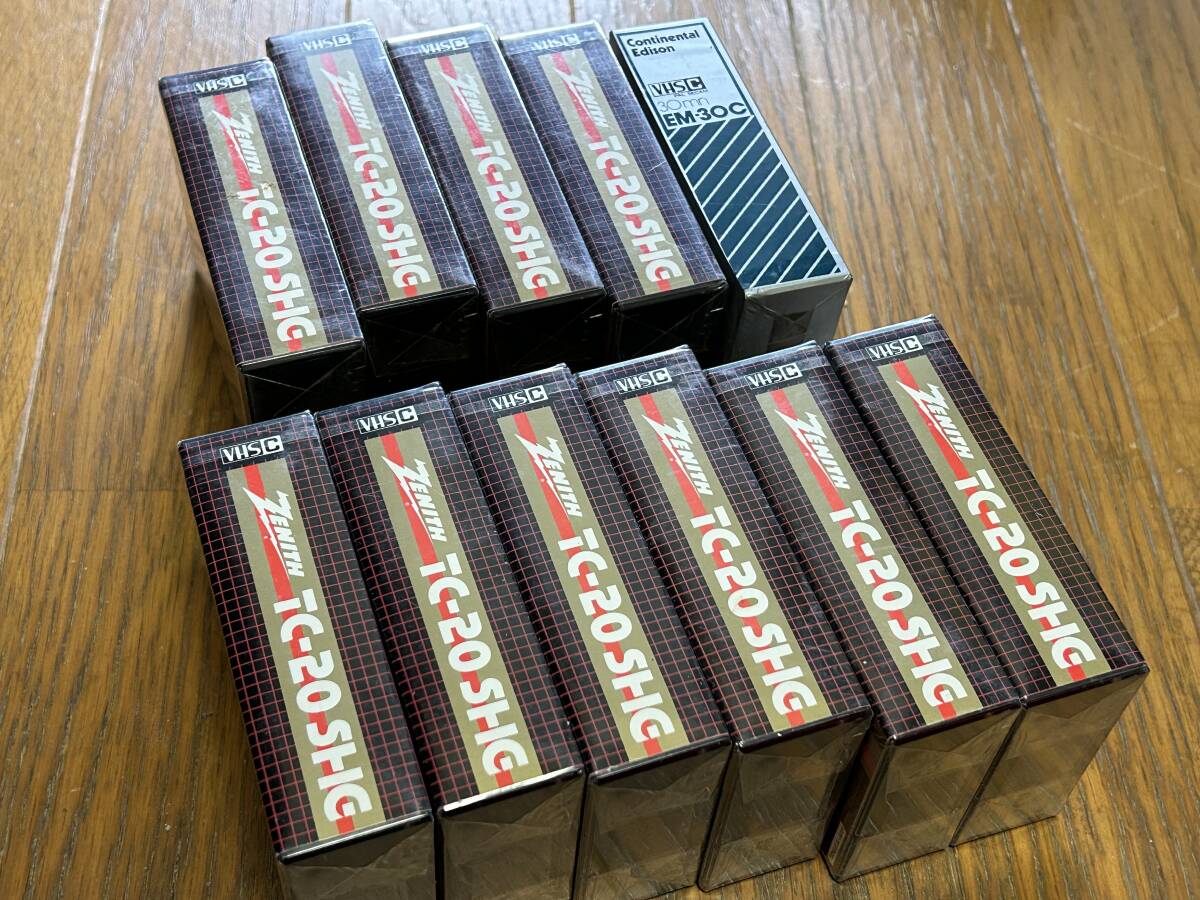 ★即決落札★「VHS-C(Compact Video Cassette)」ZENIYH/TC-20SHE/EM=30C/未開封１１巻セットで_画像1