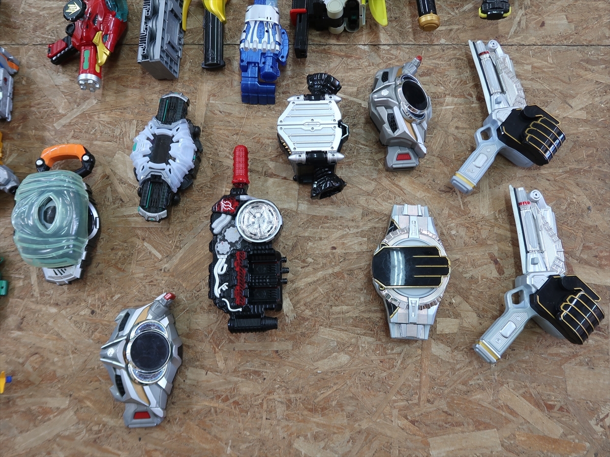  present condition goods junk special effects hero TOY toy Kamen Rider Squadron thing etc. metamorphosis belt parts weapon etc. summarize set free shipping f5