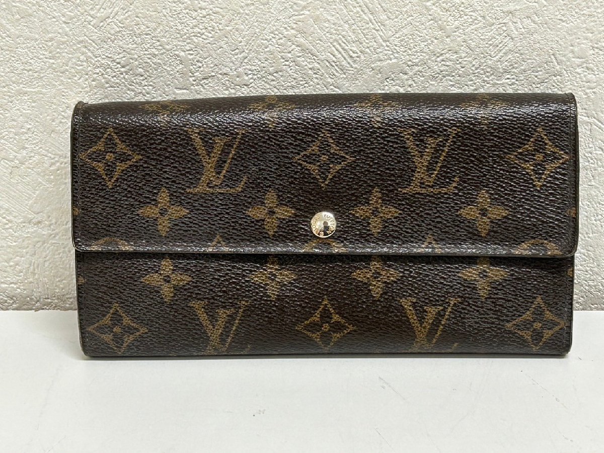 3485　LOUIS VUITTON ルイヴィトン 長財布 モノグラム ポルトフォイユ・サラ M61734 中古 正規品保証_画像1