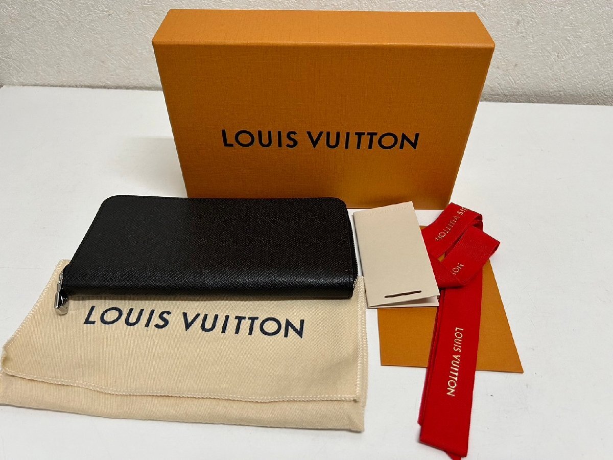 3767　LOUIS VUITTON ルイヴィトン 長財布 タイガ ジッピーウォレット・ヴェルティカル ノワール M30503 超美品 正規品保証_画像1