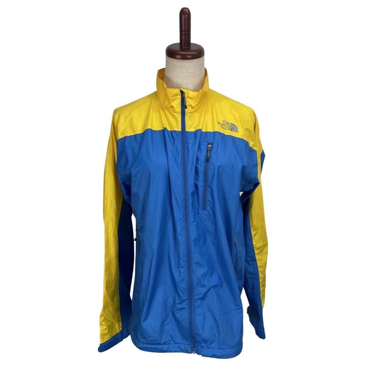 美品　THE NORTH FACE ノースフェイス レディース　ブルー　イエロー　色切り替え　ジャケット　ブルゾン　アウター　上着