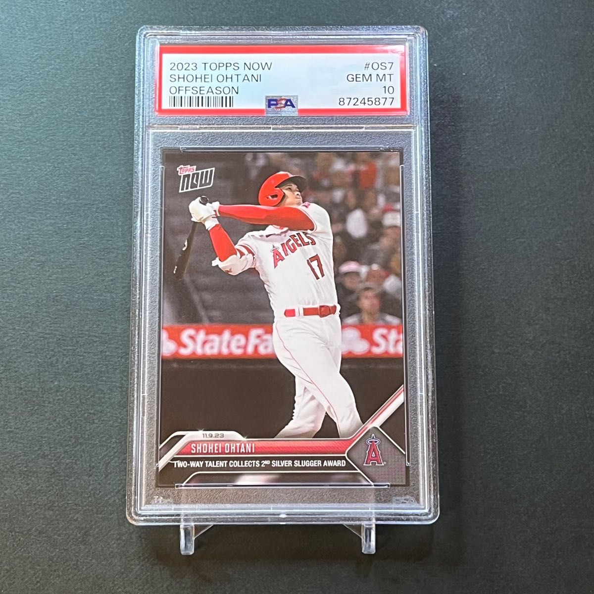 新しい季節 now topps 大谷翔平 ドジャース契約記念カード PSA10